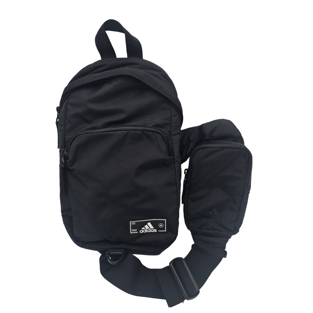 Adidas Black‎ Nylon Sling Bag Fanny Pack Crossbody Chest Pouch Festival
